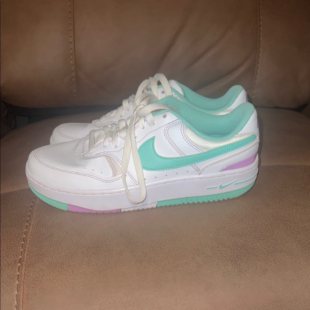 Nike Women’s White Mint & Lavender Low-Top Sneakers